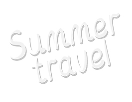 卡通夏季旅行宣傳矢量元素