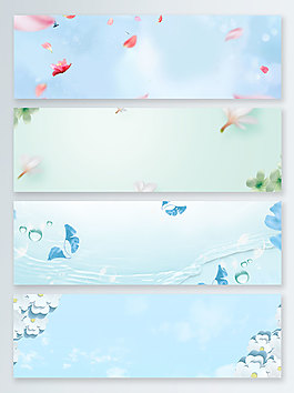 化妆品夏季上新banner背景