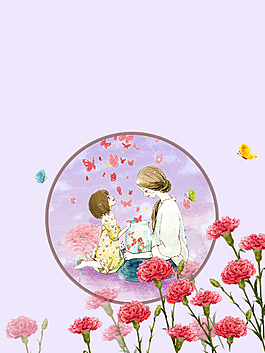 粉色母親節(jié)背景