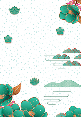 古典3D立體花卉春季尚新背景