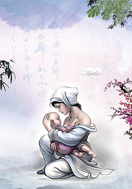中國風(fēng)母親節(jié)海報背景設(shè)計