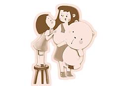 卡通兒童節(jié)女兒媽媽具熊png元素