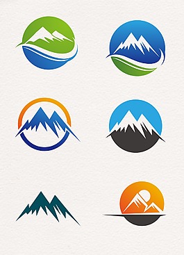 圆形山脉装饰logo