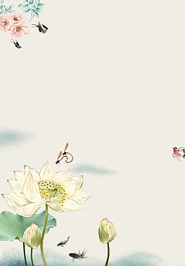 小清新手繪夏天背景