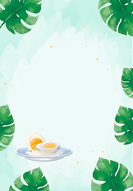 小清新綠色夏天背景