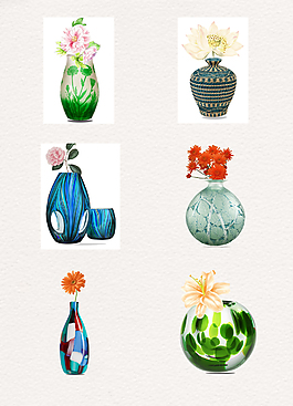 实物精致花瓶插花花艺