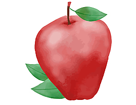 矢量紅色蘋果元素