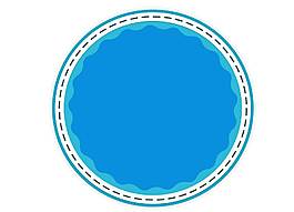 卡通蓝色圆环png元素
