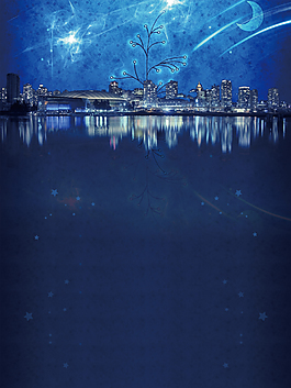 蓝色梦幻唯美夏季促销海报背景