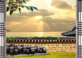 古代建筑海報(bào)背景