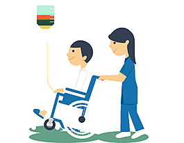 卡通医院病人元素
