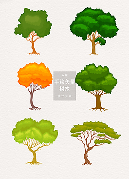 創(chuàng)意矢量樹木AI素材