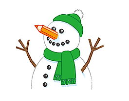 手绘卡通清新雪人矢量元素