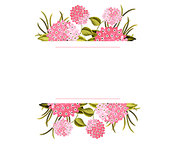 小清新綠葉花朵元素