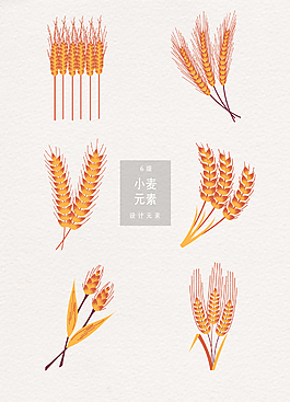 小麥?zhǔn)噶緼I素材