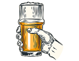 手绘啤酒元素