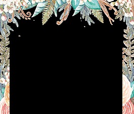 手繪卡通藍(lán)色花朵裝飾素材