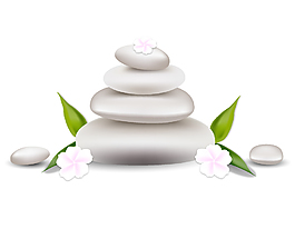 手繪石頭大小排列矢量圖