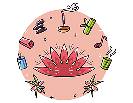 手绘圆形手工图元素