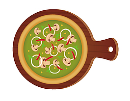 美味新鮮營養披薩矢量圖