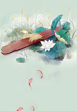 古風(fēng)大氣荷花海報(bào)背景設(shè)計(jì)