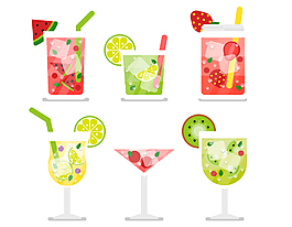 夏季飲品元素