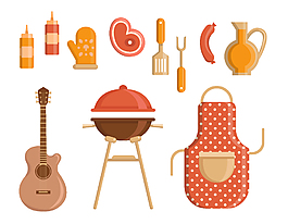 矢量吉他樂器元素