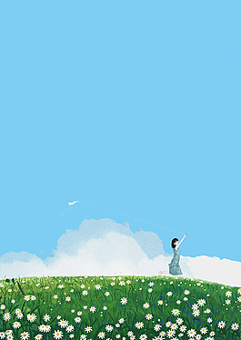 放風(fēng)箏海報背景