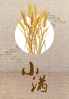 中國風(fēng)布紋小滿麥?zhǔn)蟊尘霸O(shè)計