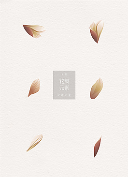 花瓣素材灰色ai矢量元素
