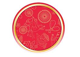 古代街道花紋png元素
