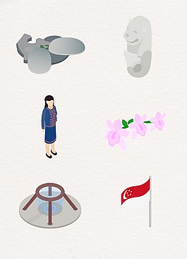 淡色小清新建筑裝飾品