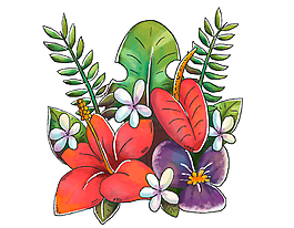 精美藝術插花矢量圖