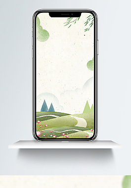 小清新植樹節海報手機壁紙
