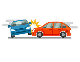 矢量路口車輛碰撞元素