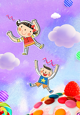 六一兒童節(jié)創(chuàng)意促銷背景