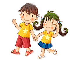 卡通夏季可愛兒童元素
