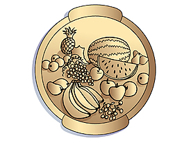 簡(jiǎn)約線條圖標(biāo)果蔬元素