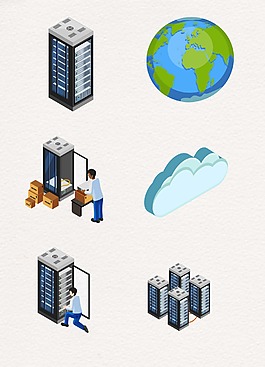 現(xiàn)代商務(wù)科技人物辦公