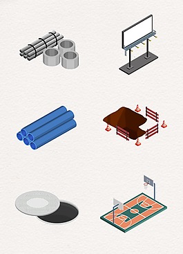 彩色卡通建筑物設(shè)計(jì)