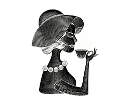 優(yōu)雅女人喝茶元素