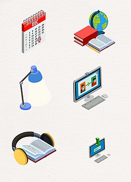 臺燈電腦書本設計