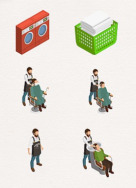 人物理發(fā)設(shè)計圖案