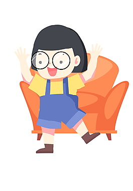 創意卡通兒童節人物裝飾元素設計