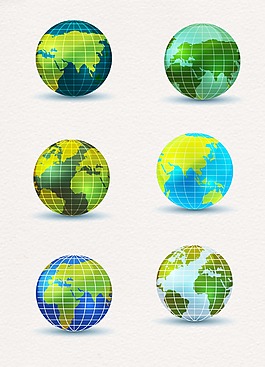 圆形绿色设计地球仪