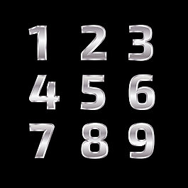 黑白數字元素設計