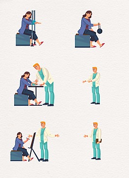灰色衣服人物醫(yī)生設(shè)計(jì)