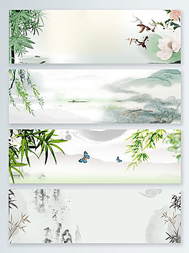 中國風(fēng)竹子banner背景