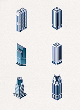 蓝色高楼建筑物