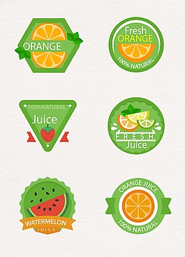 夏日綠色水果圖標